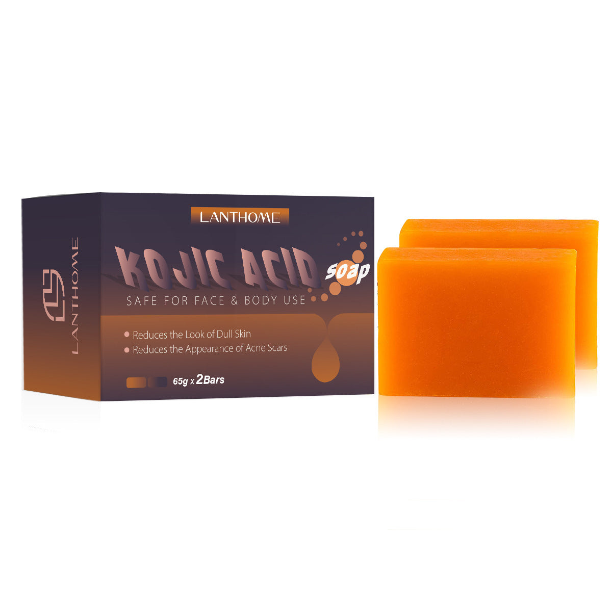 Kojic Acid Dark Spot Remover Soap Bars with Vitamin C, Retinol, Collagen, Turmeric - Original Japanese Complex Infused with Hyaluronic Acid, Vitamin E, Shea Butter, Castile Olive Oil (2 Pack)