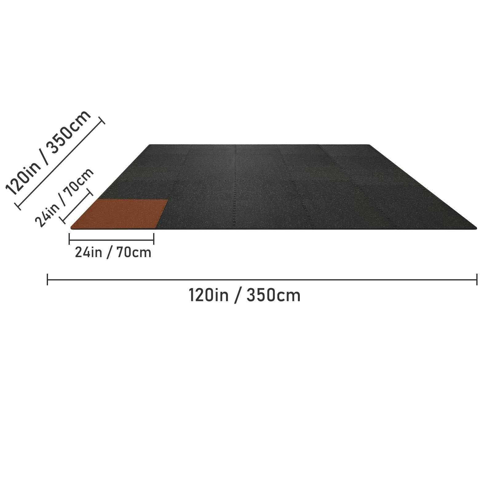 Puzzle Exercise Mat ½ in, EVA Interlocking Foam Floor Tiles for Home Gym, Mat for Home Workout Equipment, Floor Padding for Kids