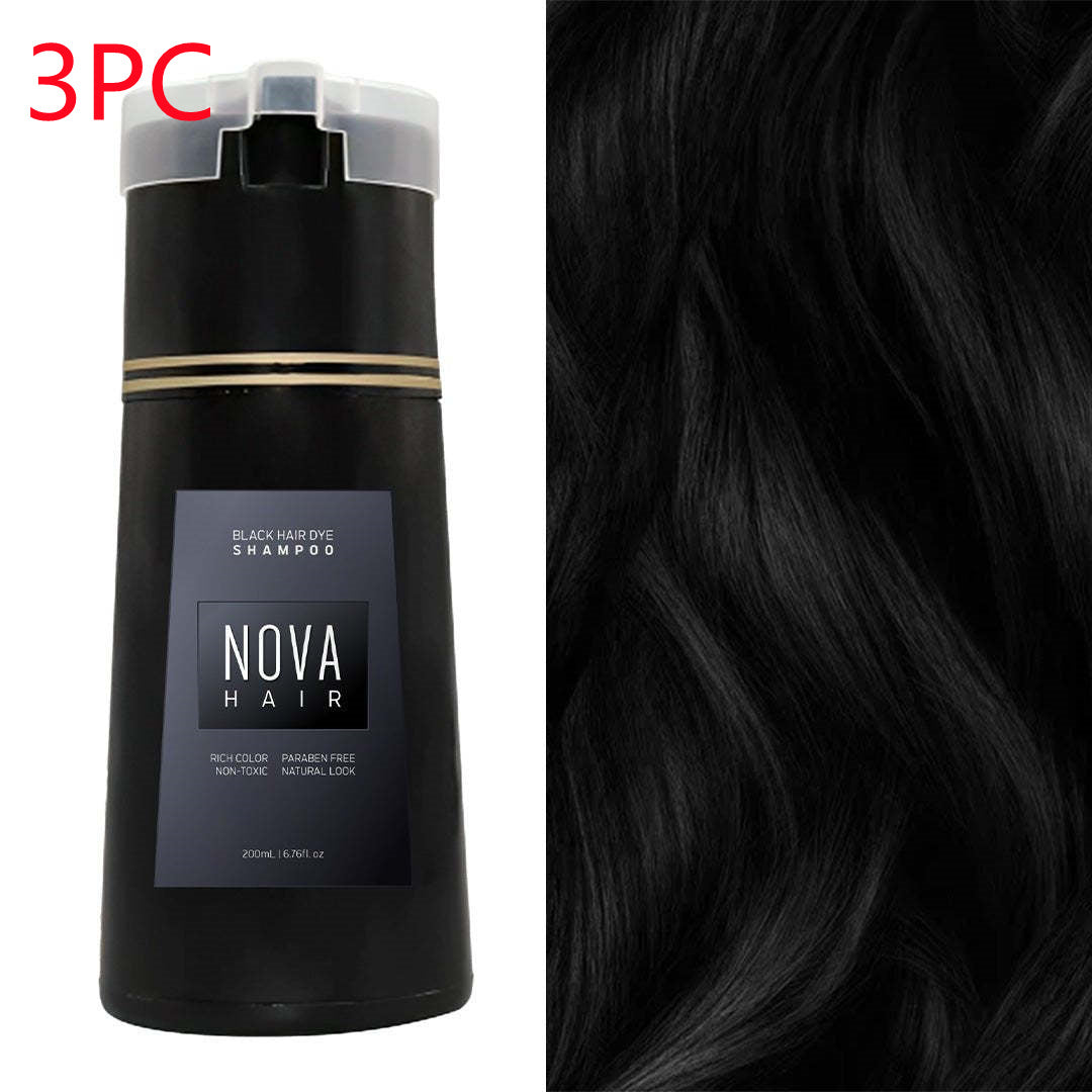 NOVA Hair Dyeing Hair Care Shampoo 3-in-1 Natural Fast White Hair Dyed Black Hair Dye Lasting Convenience Men Women Hair Care