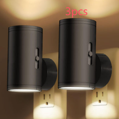 L LOHAS LED Night Light Plug in, Modern Night Lights Plug into Wall, Dusk to Dawn Sensor, Soft White 3000K, 0-100LM Adjustable Brightness, Dimmable Night Lights for Hallway Bedroom Stairway, 2 Pack
