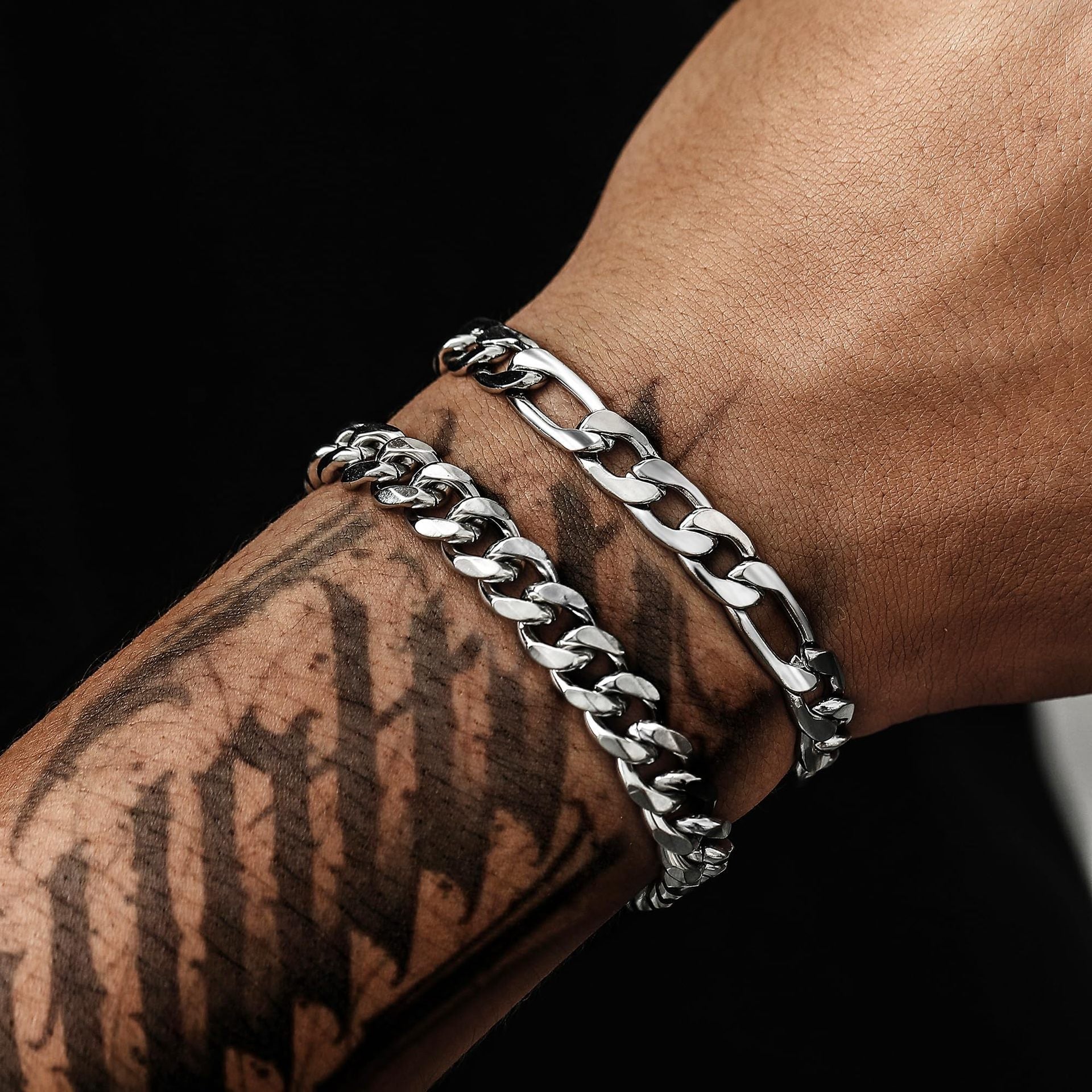 Mens Bracelet Silver Bracelets for Men Boyfriend as Stainless Steel Bracelet Boys Bracelets, Silver Cuban Link Bracelet for Men as Waterproof Silver Bracelet Men Jewelry Men Accessories