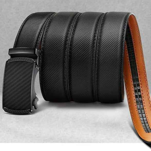 Men's Premium  Leather Belt Versatile Cowhide Automatic Buckle