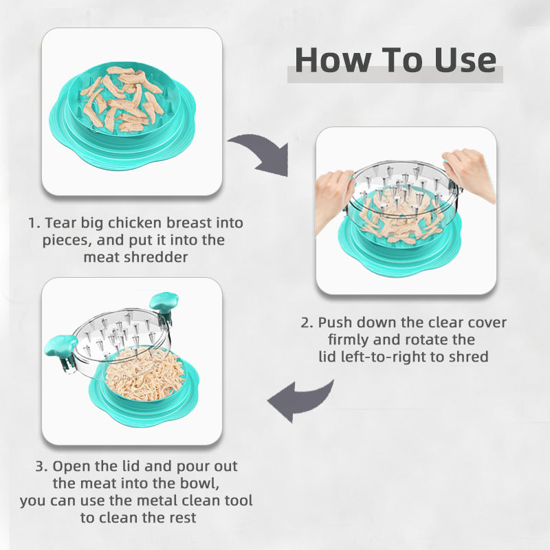 Chicken Shredder Tool Twist for Kitchen, Manual Chicken Breast Grinder Machine for Ground Food, Meat & Vegetables (Elegant Black)