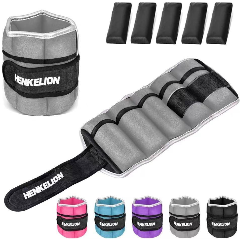 Adjustable Ankle Weights 1 Pair 2 4 6 8 10 Lbs Leg Weight Straps for Women Men, Weighted Ankle Weights Set for Gym,Fitness, Workout,Walking, Jogging,1-5 lbs Each Ankle, 1 Pair 2-10 lbs