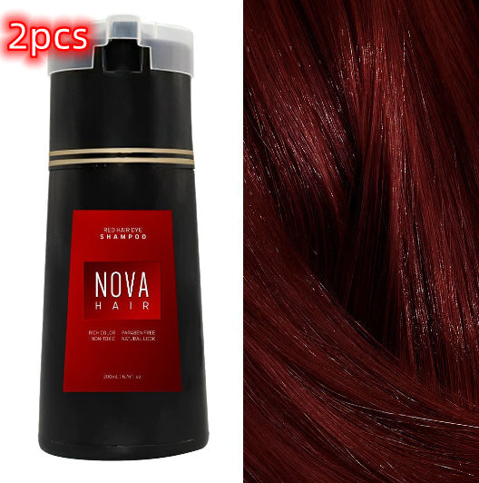 NOVA Hair Dyeing Hair Care Shampoo 3-in-1 Natural Fast White Hair Dyed Black Hair Dye Lasting Convenience Men Women Hair Care
