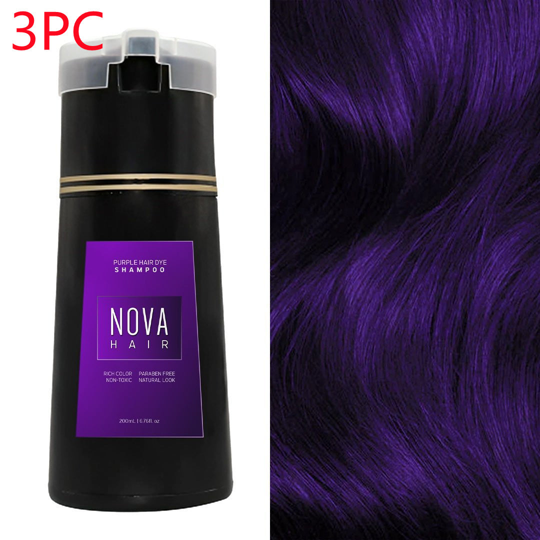 NOVA Hair Dyeing Hair Care Shampoo 3-in-1 Natural Fast White Hair Dyed Black Hair Dye Lasting Convenience Men Women Hair Care