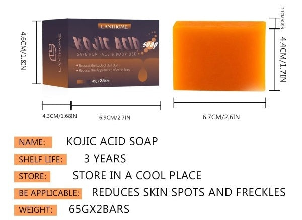 Kojic Acid Dark Spot Remover Soap Bars with Vitamin C, Retinol, Collagen, Turmeric - Original Japanese Complex Infused with Hyaluronic Acid, Vitamin E, Shea Butter, Castile Olive Oil (2 Pack)