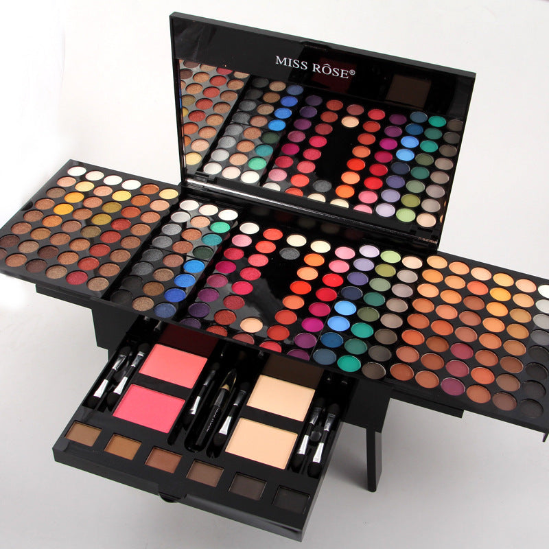 MISS ROSE   180 Colors Eyes Shadow Blush Set Personalized Piano-shaped Makeup Palette Box