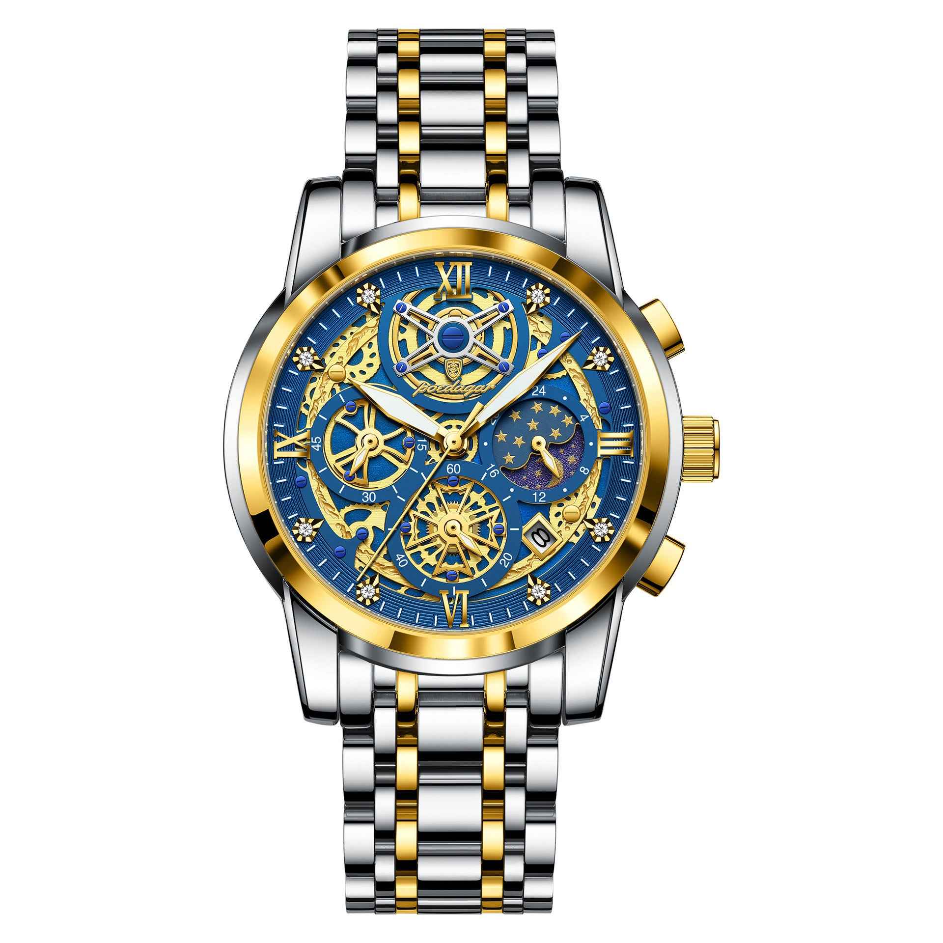 High-grade Waterproof Hollow Out Luxury Large Dial watche
